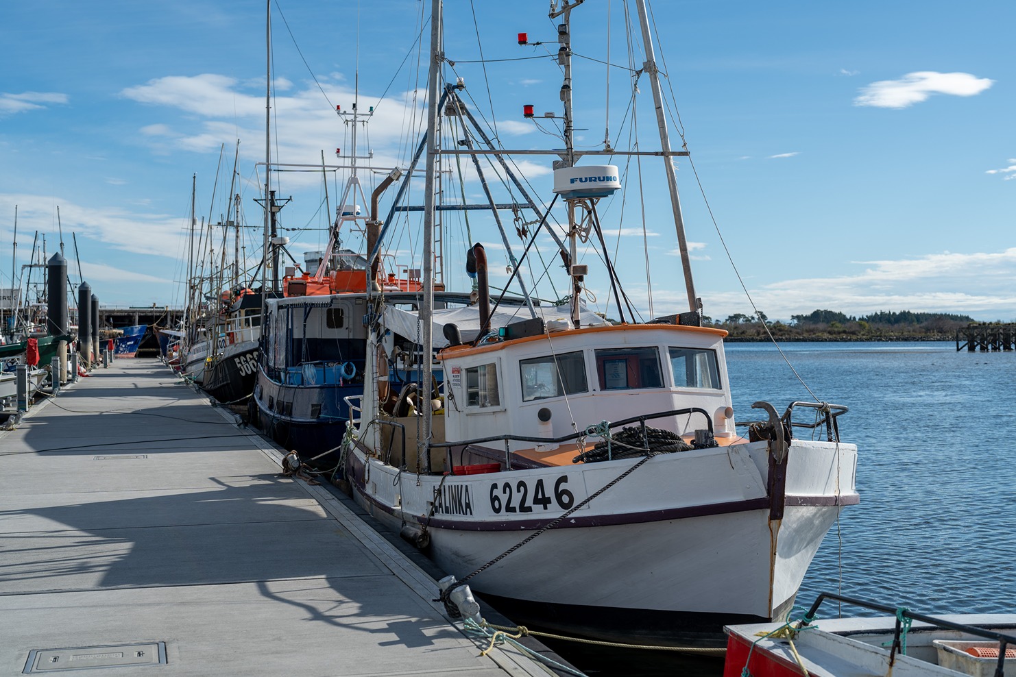 Wharf with medium boats