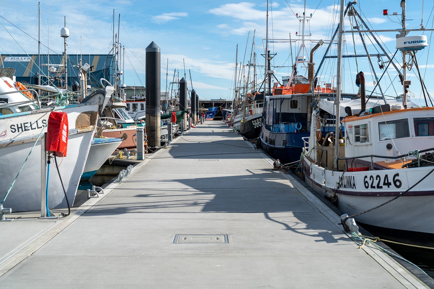 Wharf with boats